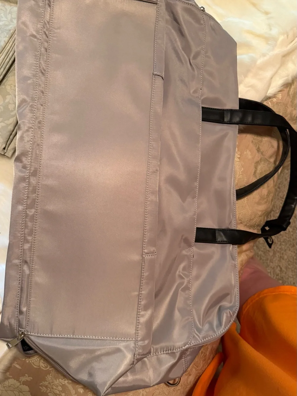 NEW Travel Duffel Bag Gray  Carry-On Weekender  Shoulder Strap